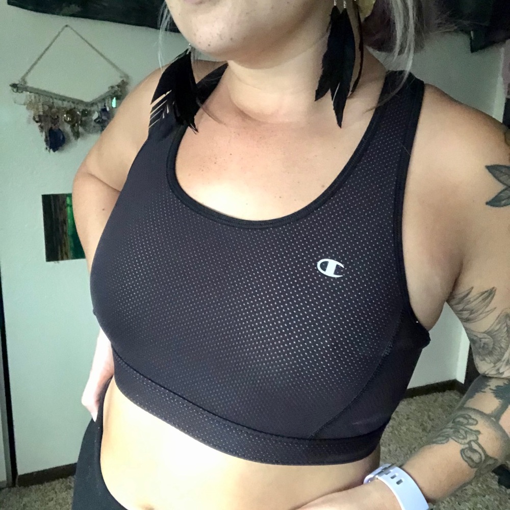 Black champion sports bra